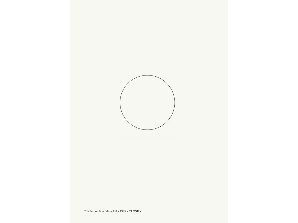 Claude Closky, ‘Coucher ou lever de soleil [Sunrise or Sunset]’, 1989, laser print on paper, 29,7 x 21 cm.